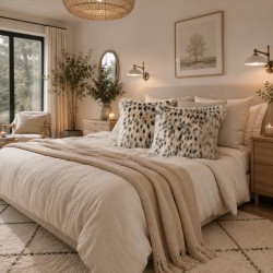 Snow Leopard Cushions | Luxury Sofa Cushions | Patterned Fur Pillows