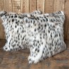 Coussins en fausse fourrure tachetée | Coussins de canapé de luxe | Oreillers en fourrure à motifs