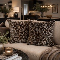 Faux Fur Cushion Black Bear | Black Fur Pillow | Black Fur Cushions