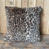 Animal Print Faux Fur Cushions | Leopard Sofa Cushions | Patterned Fur Pillows