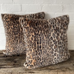 Faux Fur Cushion Black Bear | Black Fur Pillow | Black Fur Cushions