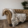 Snow Leopard Throw | Spotted Fur Blanket | Luxury Fur Throw