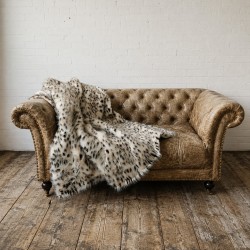 Plaid en fausse fourrure tachetée | Couverture en fourrure tachetée | Jeté dalmatien
