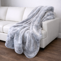 Plaid en fausse fourrure Koala | Grand plaid ou couvre-lit en fausse fourrure de koala