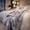 Plaid en fausse fourrure Koala | Grand plaid ou couvre-lit en fausse fourrure de koala