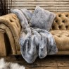 Large Faux Fur Throw | Extra Thick Fur Throw Blanket or Bedspread, Koala