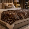 Large Animal Print Throw | Luxury Leopard Print Velvet Sofa Throw