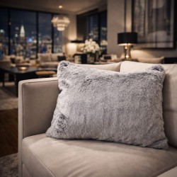 Koala Rectangular Faux Fur Cushion | Rectangular Fur Cushion Covers