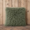 Cream Mongolian Faux Fur Kussen | Crème Krulharige Bont Kussens |