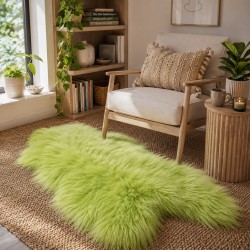 Tappeto in Pura Pelle di Pecora Avorio Bianco | Tappeto in Pelle di Pecora Islandese Bianco Naturale