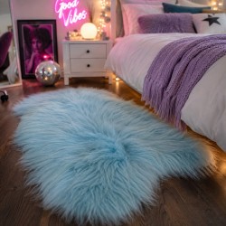 Ivory White Pure Sheepskin Vloerkleed | Natuurlijk Wit IJslands Schapenvacht Vloerkleed