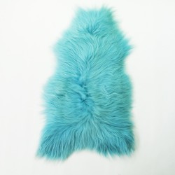 Pale Blue Sheepskin Rug | Modern Aqua Icelandic Sheepskin