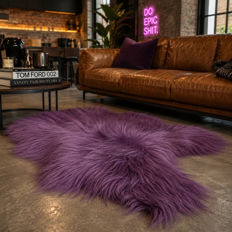 Ivory White Pure Sheepskin Vloerkleed | Natuurlijk Wit IJslands Schapenvacht Vloerkleed
