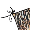 Square Velvet Animal Print Chair Pads | Safari Velvet Square Seat Pads