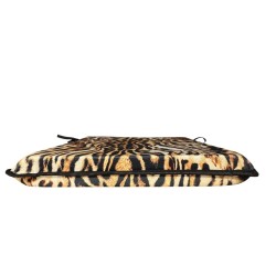 Square Velvet Animal Print Chair Pads | Safari Velvet Square Seat Pads