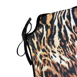 Animal Print Spindle Shaped Chair Pads  | Velvet Animal Print Spindle Seat Pads