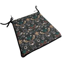 Coussin de siège conique Strawberry Thief Navy | Coussins d'assise imprimés William Morris