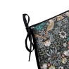 Cuscino per Sedia a Forma di D Strawberry Thief Navy | Cuscino per Sedia a Forma di D Blu con Motivo Floreale