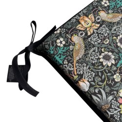 Square Chair Pads Strawberry Thief Tealwood | Square Non-slip Seat Pads
