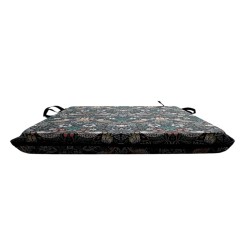 Square Chair Pads Strawberry Thief Tealwood | Square Non-slip Seat Pads