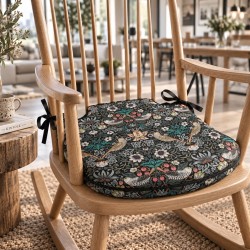 Coussin de Siège Spindle Strawberry Thief Marine | Coussins de Chaise Spindle Floraux |