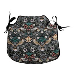 Cuscino per Sedia con Fiori "Strawberry Thief" Blu Navy | Cuscini per Sedia con Fiori |