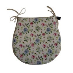 Floral Classic D Shaped Seat Pad | Extra Thick Floral D Shaped Chair Pads