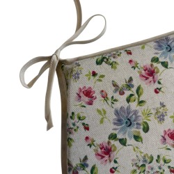 Coussin de siège en forme de D à rayures blanches | Coussin de siège en forme de D à rayures extra épaisses