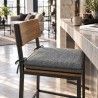 Herringbone Square Seat Pads | Square Shape Grey Herringbone Chair Pads