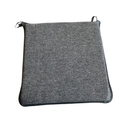 Herringbone Square Seat Pads | Square Shape Grey Herringbone Chair Pads