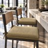 Herringbone Square Seat Pads | Square Shape Mustard Herringbone Chair Pad