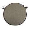 Round Herringbone Seat Pads | Brown Herringbone Bistro Chair Pads
