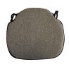 Large Herringbone Spindle Seat Pads | Spindle Shaped Brown Herringbone Chair Pads