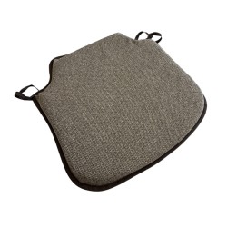 Small Herringbone Spindle Seat Pads | Spindle Shaped Brown Herringbone Chair Pads