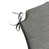 Small Herringbone Spindle Seat Pads | Spindle Shaped Grey Herringbone Chair Pads