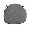 Large Herringbone Spindle Seat Pads | Spindle Shaped Grey Herringbone Chair Pads