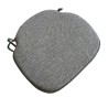 Large Herringbone Spindle Seat Pads | Spindle Shaped Grey Herringbone Chair Pads