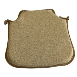Small Herringbone Spindle Seat Pads | Spindle Shaped Mustard Herringbone Chair Pads