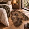 Bruin IJslands Schapenvacht Tapijt, Natuurlijke Bruine IJslandse Schapenvacht