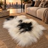 Large Icelandic Sheepskin | Black & White Sheepskin Rug