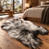 Extra Large Black & White Sheepskin Rug | Extra Large Icelandic Sheepskin