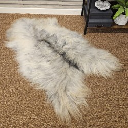 Tappeto in Pura Pelle di Pecora Avorio Bianco | Tappeto in Pelle di Pecora Islandese Bianco Naturale