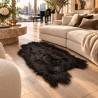 Black Long Haired Icelandic Sheepskin | Extra Large Black Sheepskin Rug