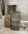 Faux Fur Cushions, Grey Wolf Faux Fur Cushion , faux-fur-throws