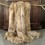 Golden Pheasant patterned fake fur blanket and fur throw range