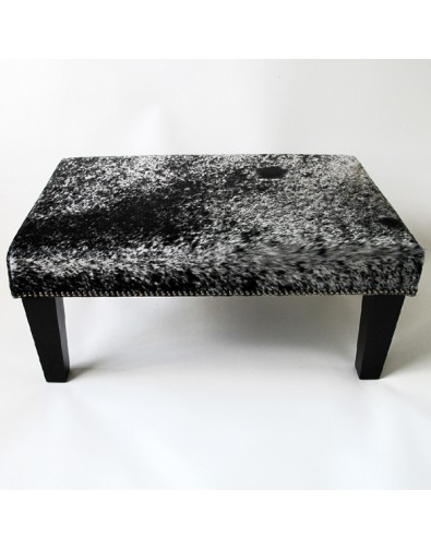 Large Speckled Cowhide Foot Stool Large Cow Hide Footstool Ottoman