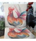 Rooster reversible square seat pads