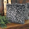 Grey Leopard Faux Fur Cushion