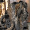 Black Pheasant Faux Fur Throw
