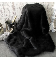 Black Bear Fur Throw